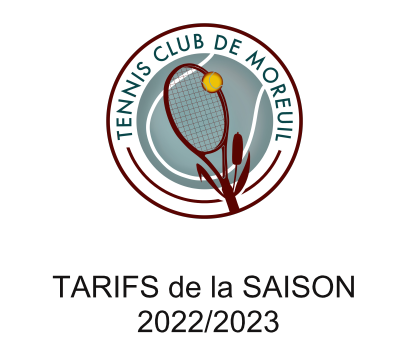Tarifs de la saison 2022 2023